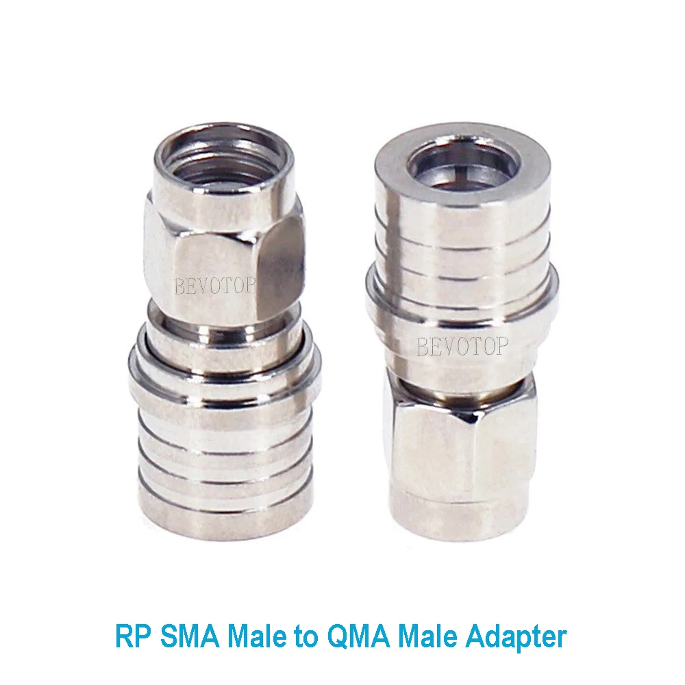 Imagem -02 - Rp-sma Macho para Conector Reto Qma Adaptador Coaxial rf Antena Wifi Rádio Atacado 10 Pcs por Lote