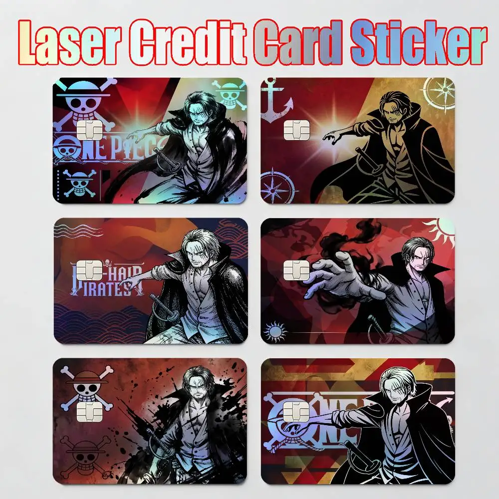 

stickers moto STICKERS ONE PIECE LUFFY ZORO SANJI ACE NAMI Laser Reflective Card Skin Sticker For Debit Credit Card