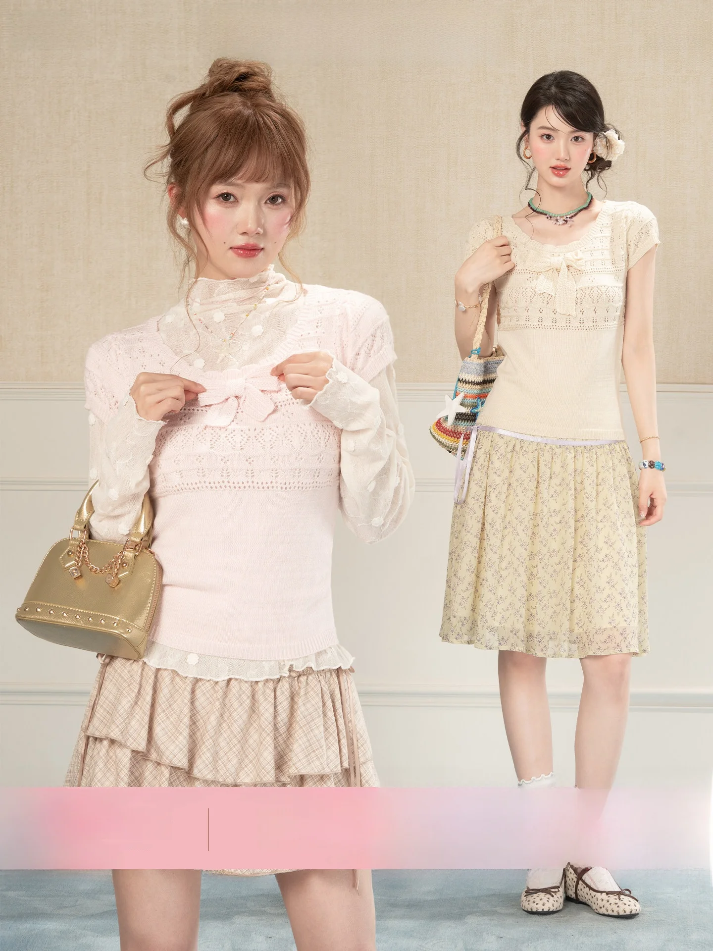 

Женская летняя розовая милая трикотажная блузка с коротким рукавом и вырезами, в стиле Sweet & Spicy, для многослойных образов, с эффектом омоложения