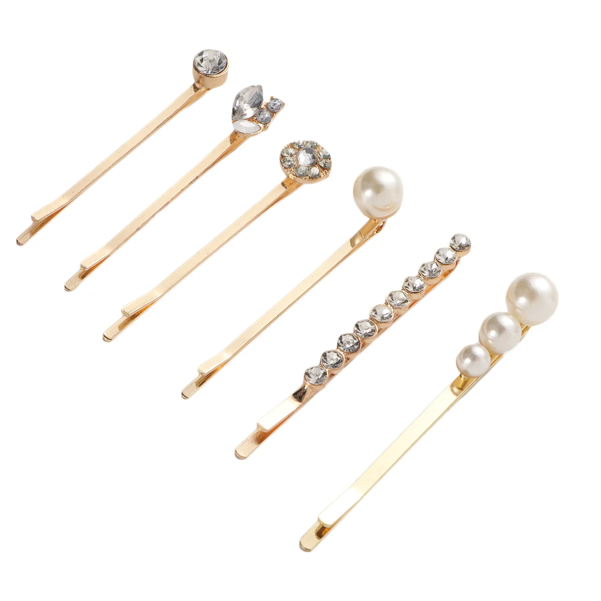 12PCS Manmde Pearl Rhinestone Barrettes Side Clips Hair Clips Hair for Girls pearl hair clip pearl hairpin