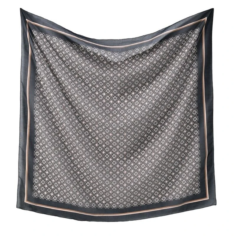 

652F Stylish Printed Polyester Bandana Scarf Square Handkerchief Head Scarf for Travel, Outdoor Activity, and Daily Use