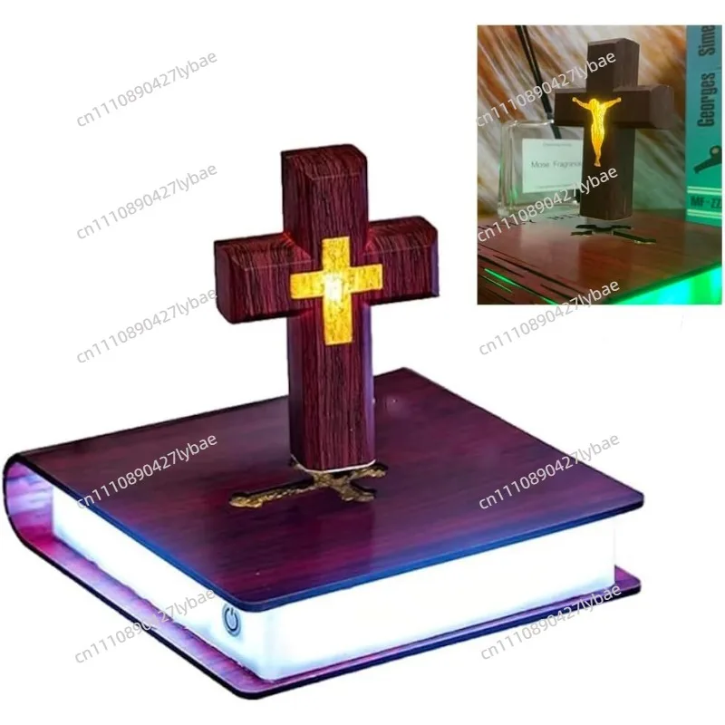 Levitating Cross Lamp Floating Cross Jesus Night Light Christian & Catholic Gift Easter Gift Glowing Cross Ornament