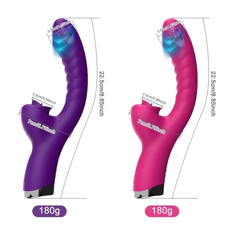 Licking tongue vibrator 2 in 1 adult female sex toy dildo vibrator clitoral stimulator with 20 speed vibrator