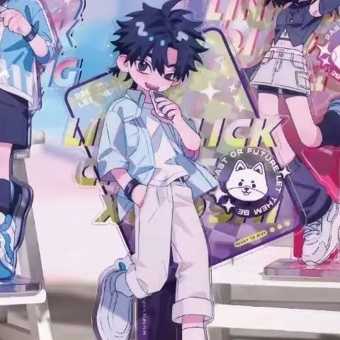 أنيمي لينك انقر الاكريليك الشكل تشارلز لوكاس الوقوف عمل تحصيل لعبة سطح المكتب ديكور المنزل #6