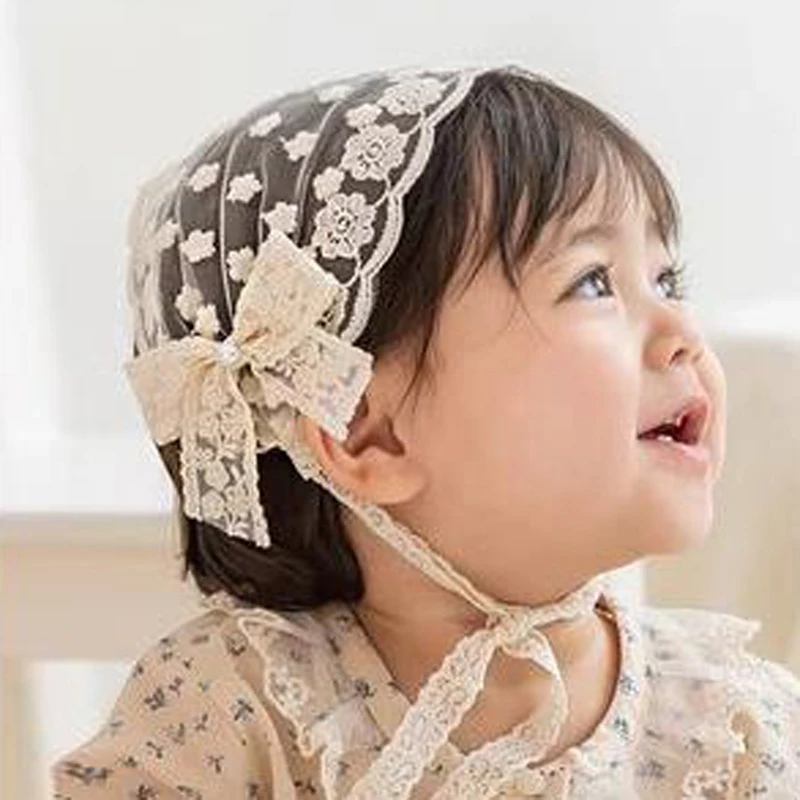 Baby Girls Wide Lace Headbands Soft Cute Hair Bands for Newborn Toddlers Hair Accessories Photography Props