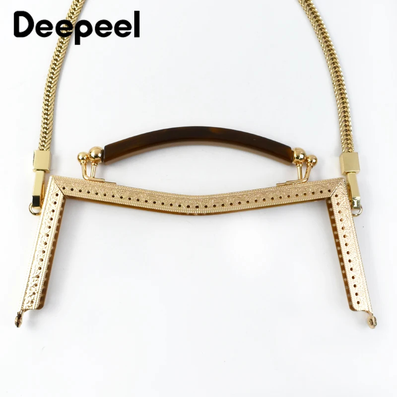 1 PC Deepeel 21 ซม.โลหะนูนกระเป๋าจับกรอบกระเป๋า Kiss Clasp กระเป๋าถือเย็บวงเล็บ DIY กระเป๋ากระเป๋าสตางค์อุปกรณ์ฮาร์ดแวร์