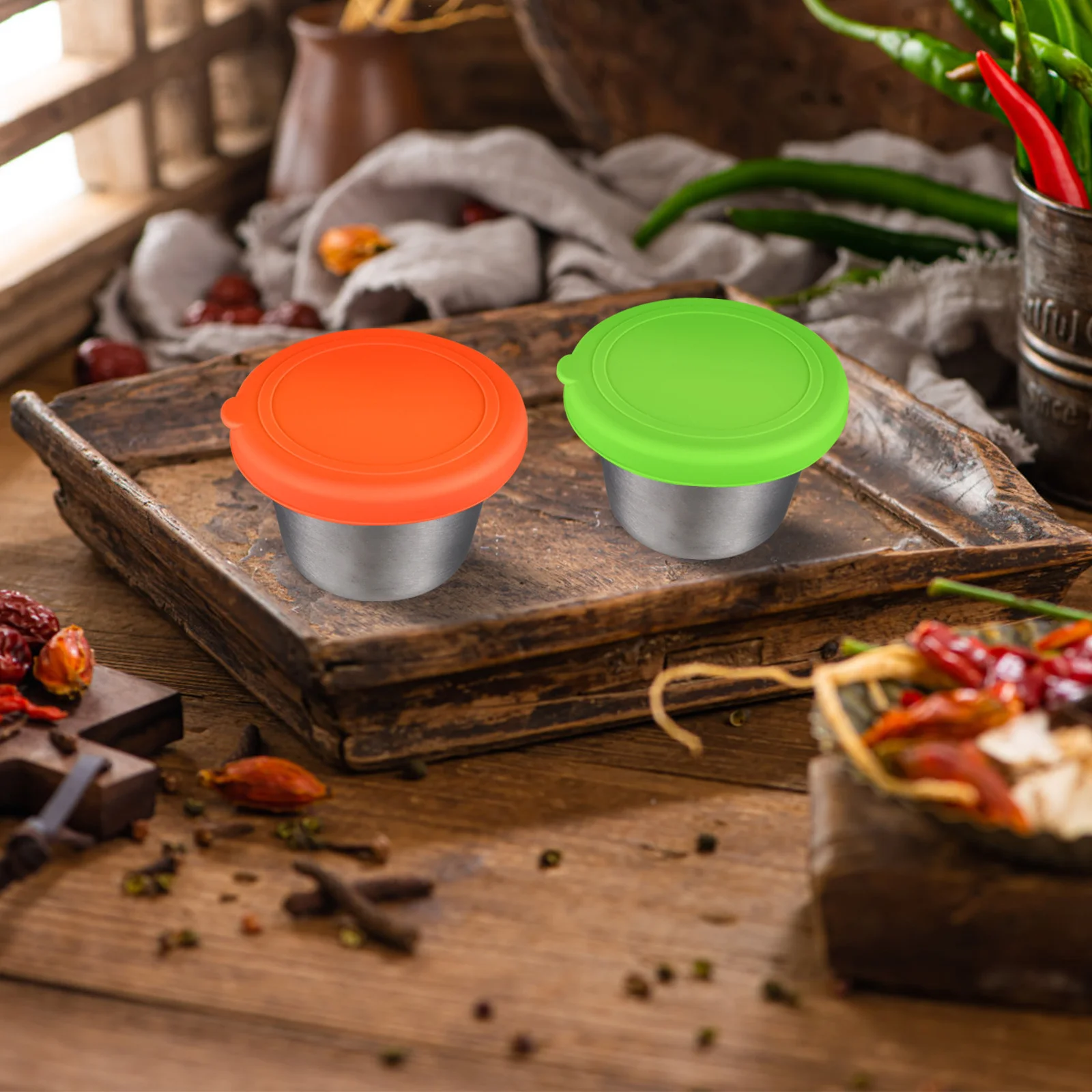 

4 pcs Silicone Round Food Storage Covers For Glass Bowls Jars Replacement Lids Leak Proof Dishwasher Safe Multi Size Kitchen