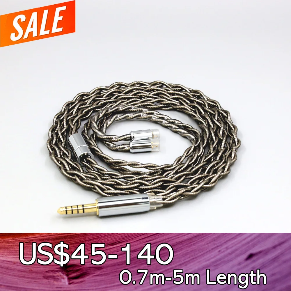 

99% Pure Silver Palladium + Graphene Gold Earphone Shielding Cable For Sennheiser IE8 IE8i IE80 IE80s Metal Pin LN008202