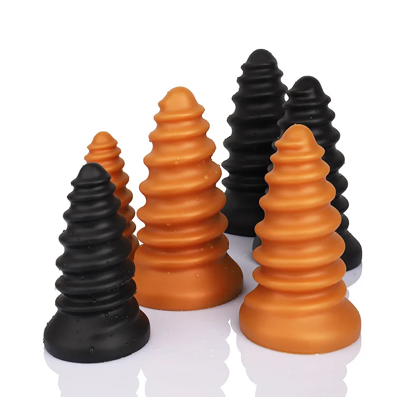 5 Size Ass Big Silicone Anal Plug Huge Butt Plug Dilatador Anal Xxl Spiral Style Buttplug Large Buttplugs Vrouwen Anaal Analplug