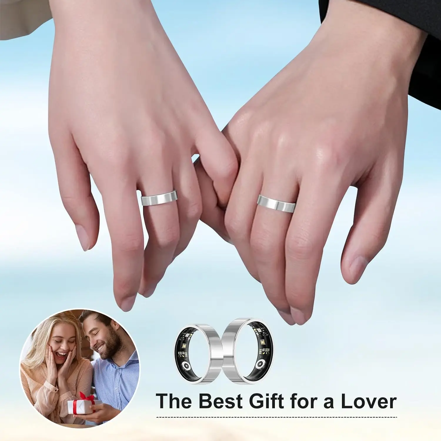 S10 المرأة رقيقة الذكية حلقة جهاز تعقب للياقة البدنية معدل ضربات القلب الأكسجين مراقبة دورة الحيض لا التطبيق الاشتراك سبيكة