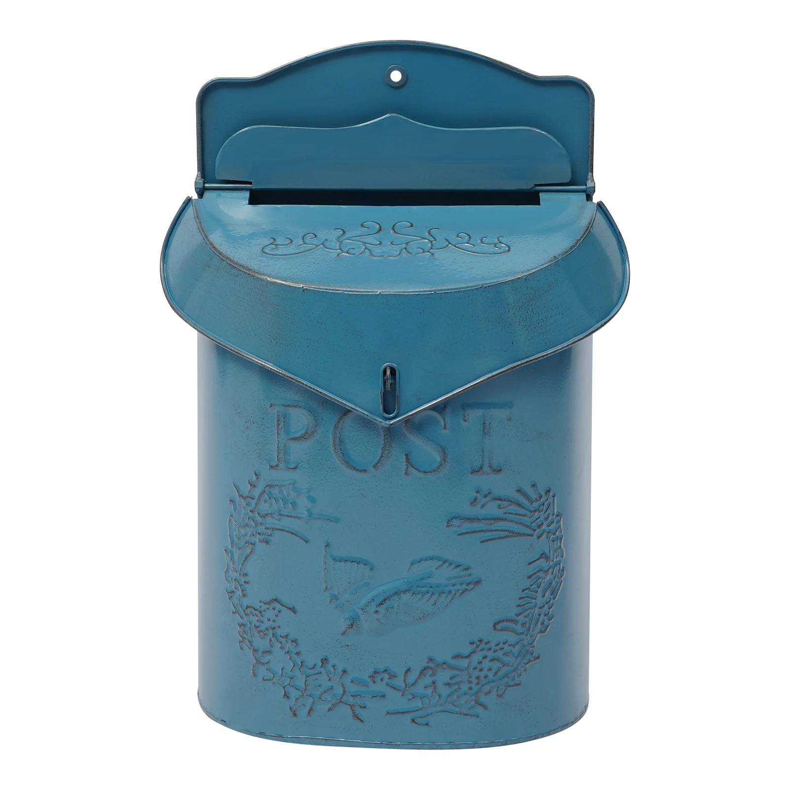 

Vintage Wall Mounted Mailbox Iron Decorative Letter Box 30kg Load Lockable Porch Home Office Outdoor