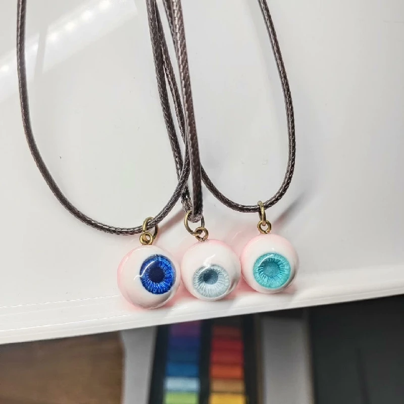 3115 Creative Handmade Cthulhu Demon Eyeball Necklace Dark Punk Style Hip Hop Gothic Jewelry Halloween Artwork Customized Gift