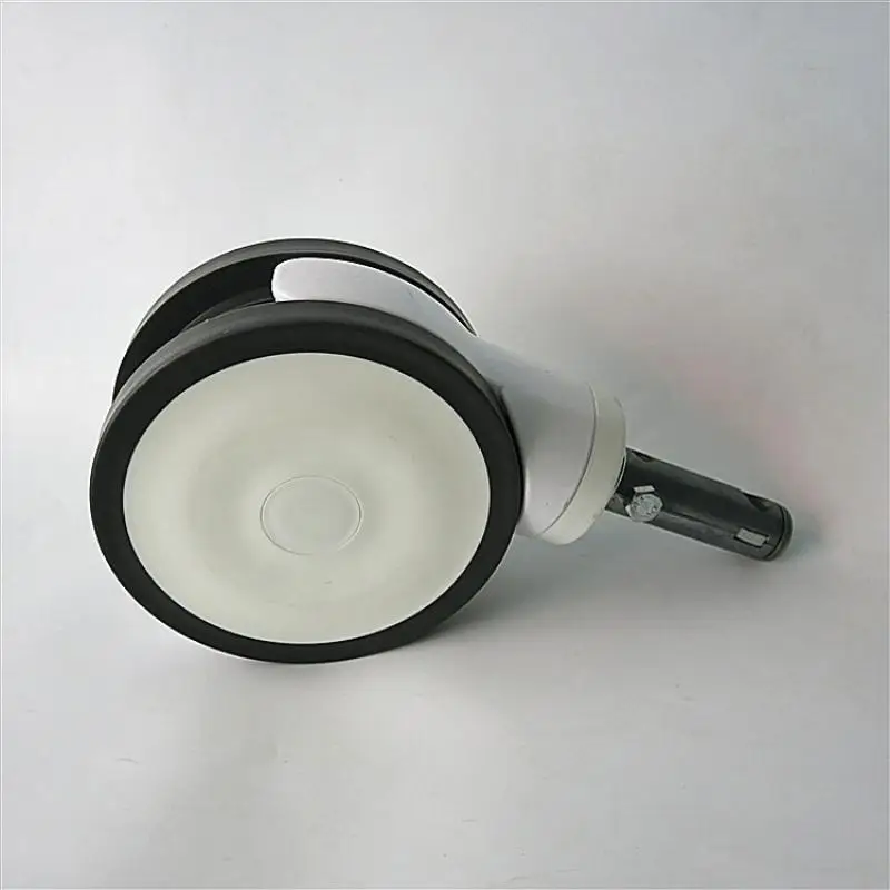 1 Pcs - 5 Inch Round Tube M28 Rod Center Control Double-piece Caster/TPR Medical Nursing Bed Universal Silent Wheel