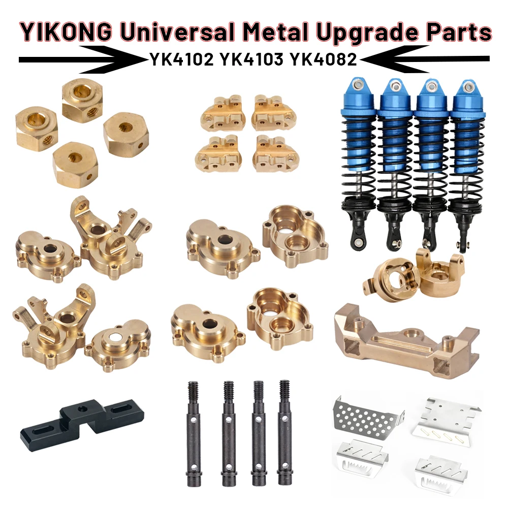 YIKONG YK4102 YK4103 YK4082 1/10 1/8 RC Remote Control Model Car Crawler Universal Upgrade Accessories Metal Brass Parts