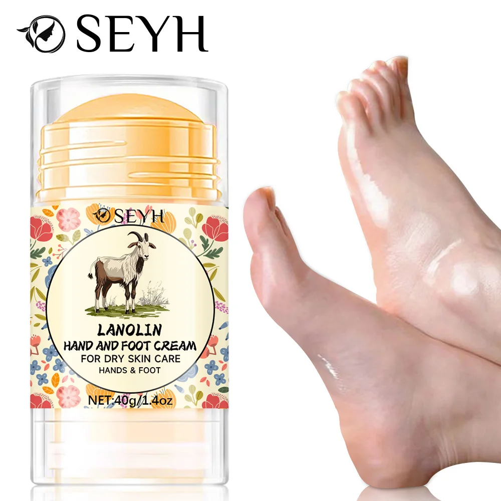 SEYH 40g Lotion for Dry Cracked Hands And Feet Rich in Wool Fat Hyaluronic Acid Vitamin E Moisturizes Skin Long Lasting Portable