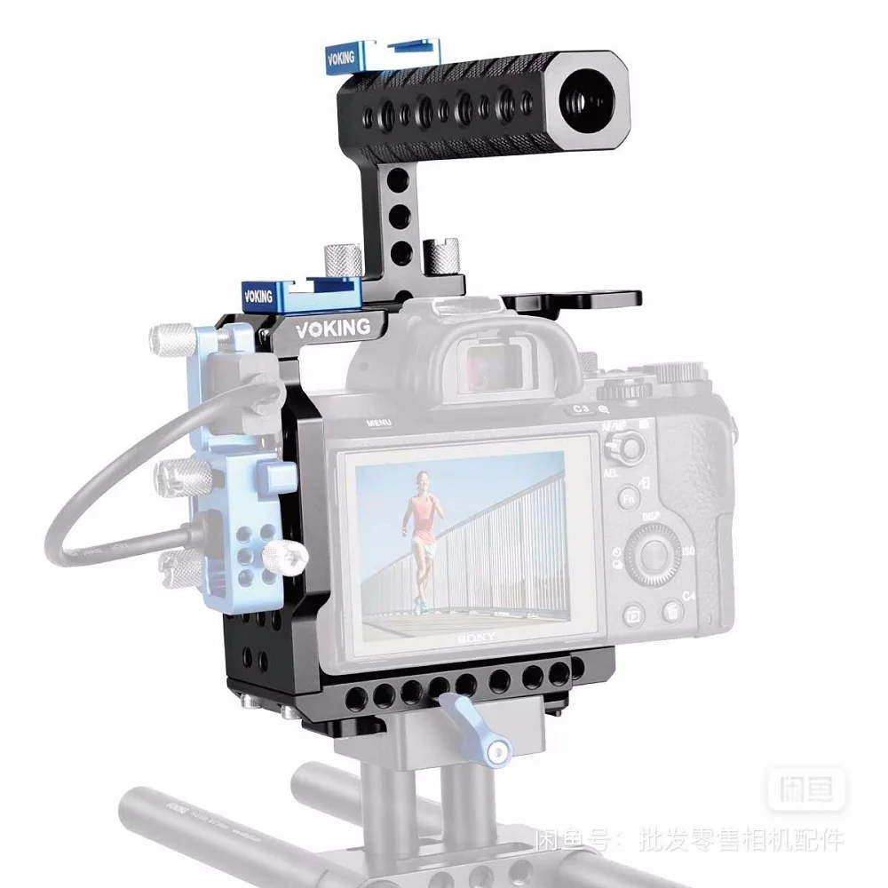 Mcoplus VK-A72K هيكل قفصي الشكل للكاميرا الألومنيوم كاميرا فيديو تلاعب مع قاعدة نوع أركا لسوني A9 A7III A7II A7R III A7R II A7S II كاميرا #1
