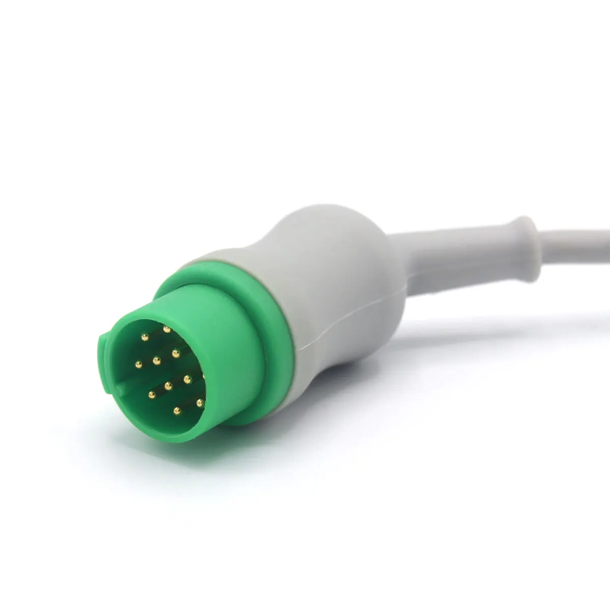 Compatible with Biolights/RWDs Veterinary  One-Piece 5 Leads ECG Cable, AHA Pinch Reusable EKG Leadwires 3.4m