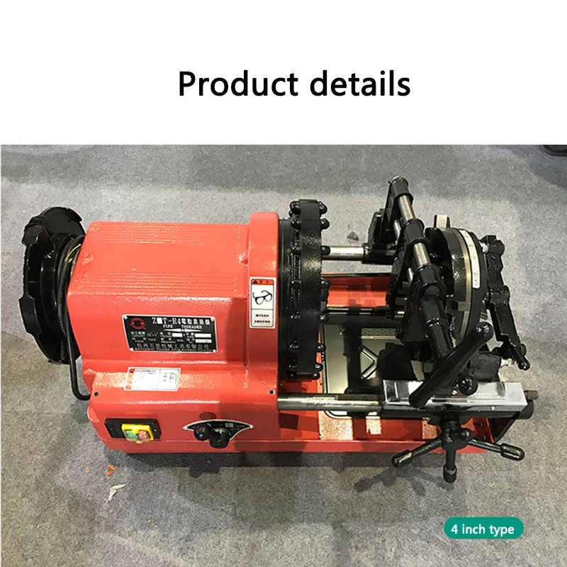 Thread Cutter Pipe Threading Machine Electric Steel Pipe Water Pipe Cutting Machine Twisting Machine 4 Inch Type