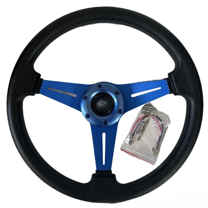 For Universal Car 14 Inch Racing Steering Wheel Multi‑Color Competitive Modified Steering Wheel With Steering Wheel Horn Cover