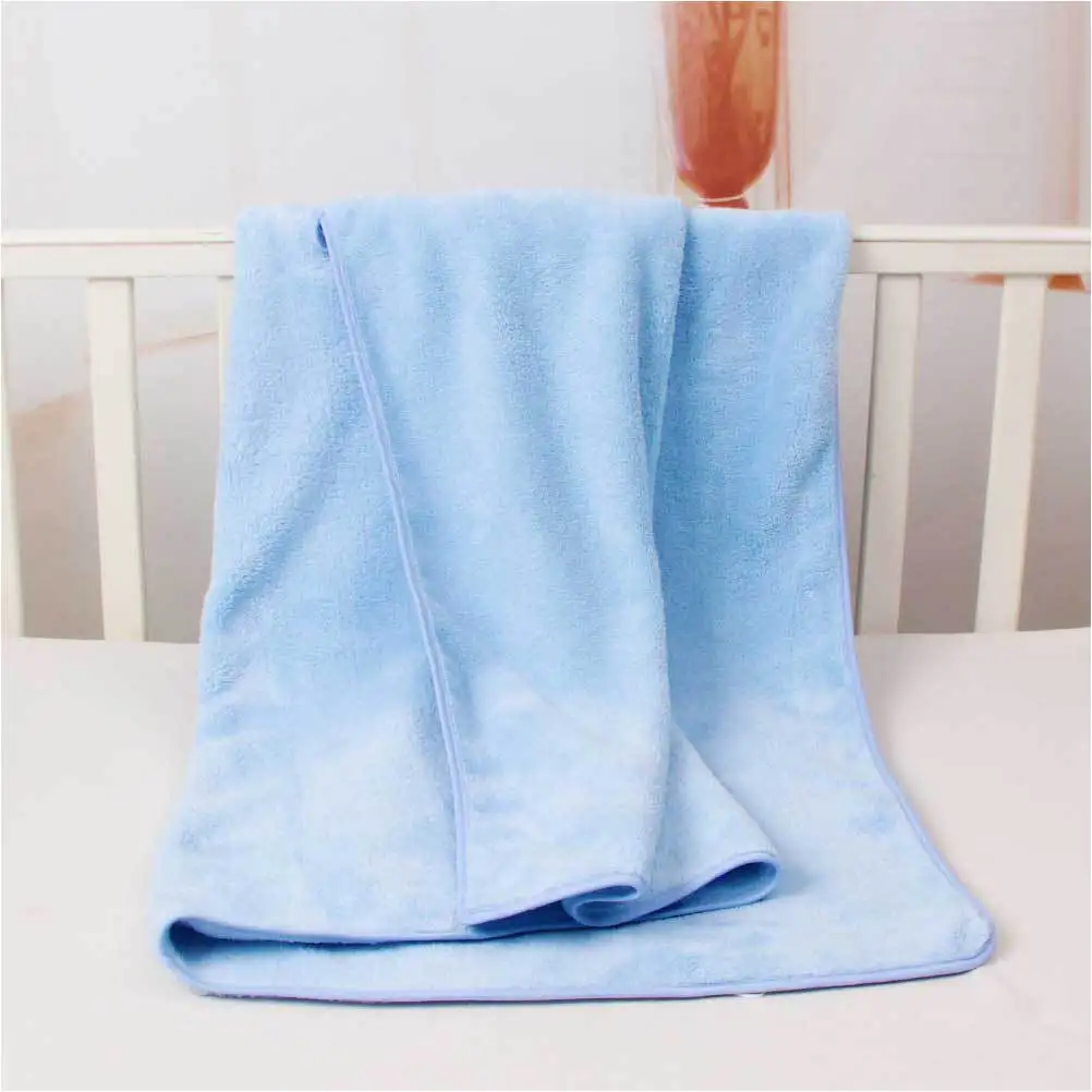 

Coral Fleece Bath Towel 120x100cm Comfortable Absorbent Quick-Drying Large Soft Home Hotel Spa Shower Towel Blue
