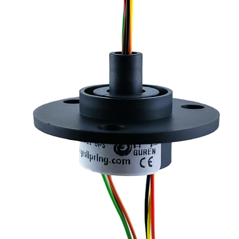 Small current micro slip ring OD22 6-way circuit 2A current induction cooker cap type slip ring UAV electric slip ring