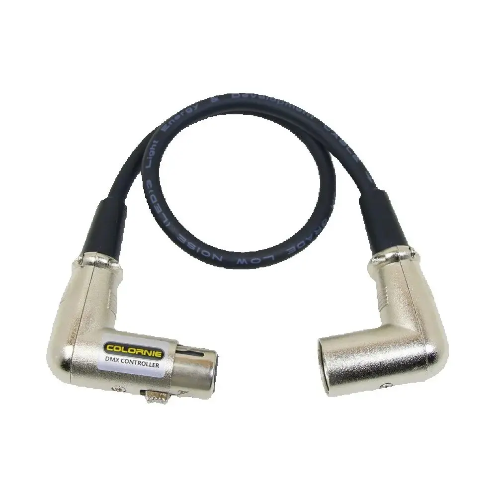 

2 шт./лот, 30 см, 90 градусов, XLR, между мужчинами и женщинами под прямым углом, кабельный разъем DMX для освещения сцены