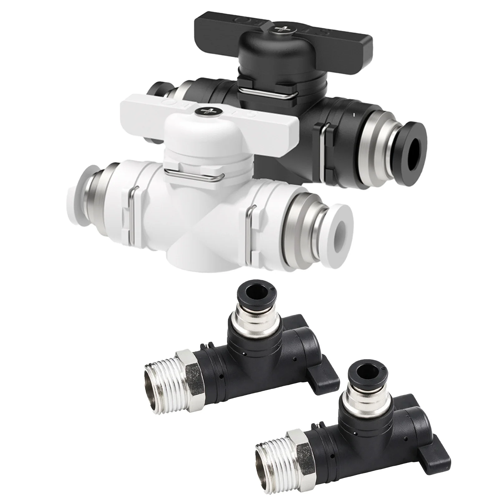 Pneumatic Air Hose Manual Ball Valve BUC Series BUC-4/6/8/10/12 Quick Insert Cutoff Switch Air Pipe Fittings Complete Kit