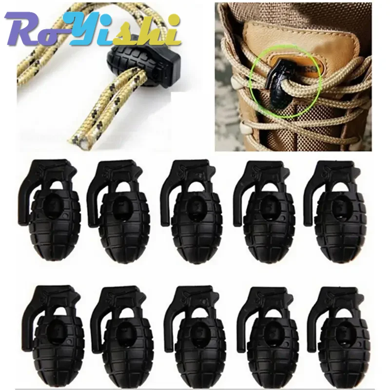 13Pcs/Pack  Mix Colors For Pick Cord Lock Stopper For Paracord Plastic Hand Grenade Style Toggle