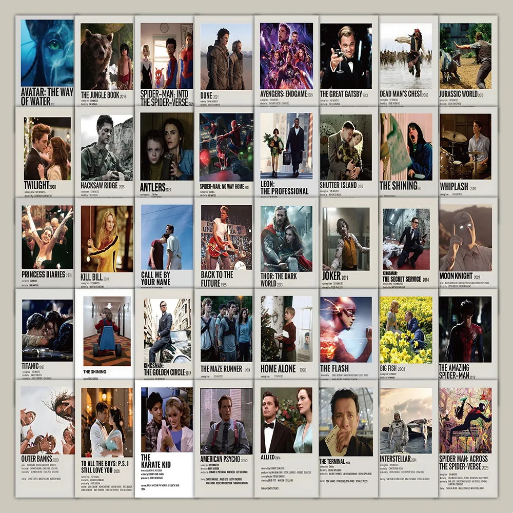 مجموعة ملصقات جرافيتي مكونة من 6 قطع من ملصقات الفيلم المميزة |   ملصقات فنية للسينما العتيقة لجلود الكمبيوتر المحمول (متجر عوالم الرسوم المتحركة)