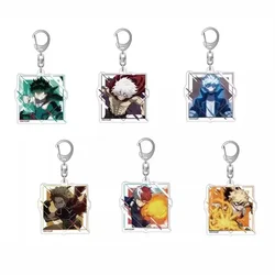 Anime Shoto Todoroki Midoriya Izuku Bakugou Katsuki Keychain Doll Game Acrylic Keyring Pendant for Gift