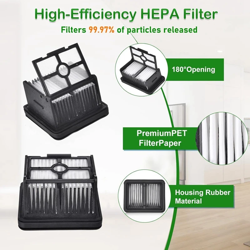 7PCS Replacement Brush Rollers and HEPA Filter for H12 Pro / H12 Dual Cordless Wet and Dry Vacuum Cleaner Parts-A009 view 6