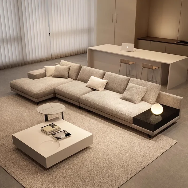 

Italian minimalist Mondrian fabric sofa simple size apartment living room sofa designer princess combination