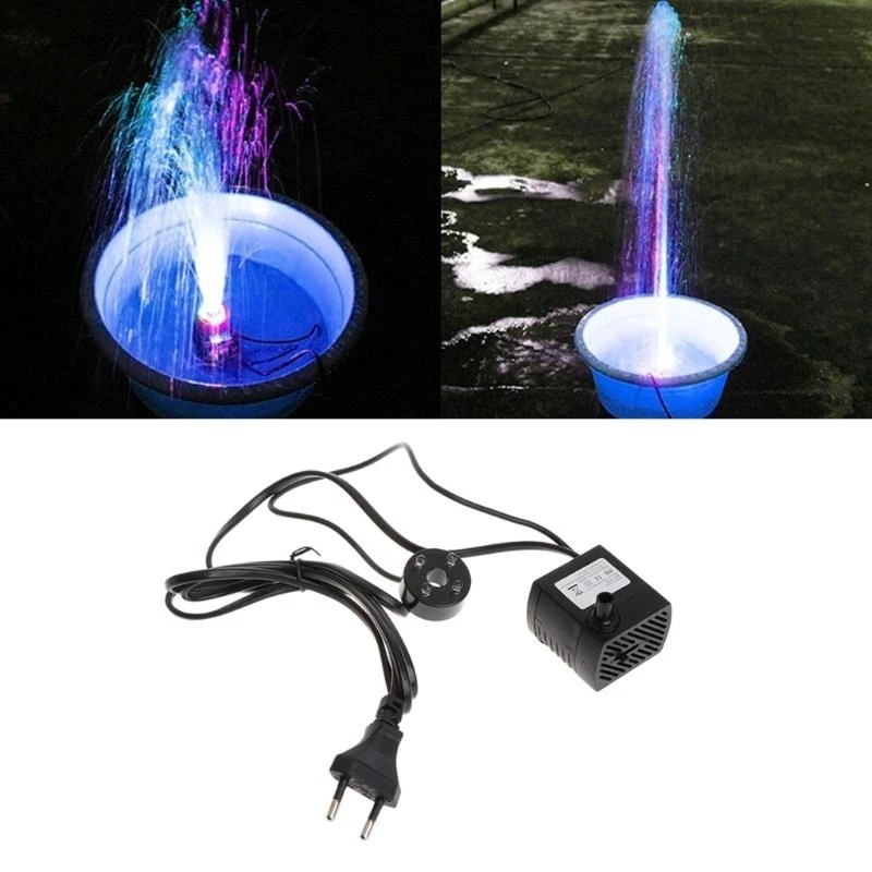 581C Pump 3W Mini Fountain Quiet Pump for Hydroponics with LED Light
