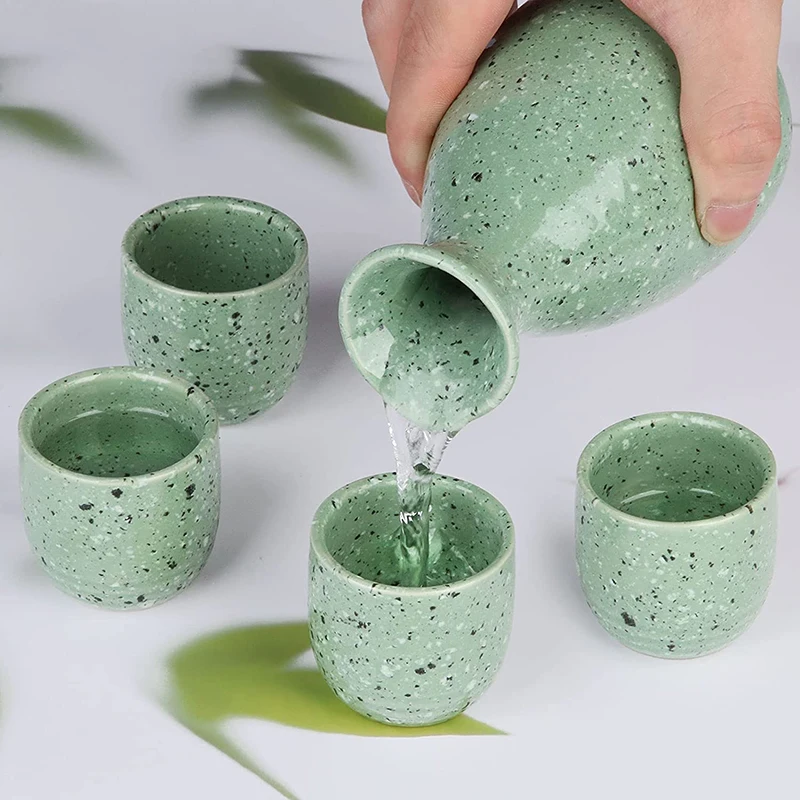 

Набор японского сакэ ручной работы, 5 шт., чашка для сакэ, керамическая искусственная фарфоровая чашка, столовая посуда