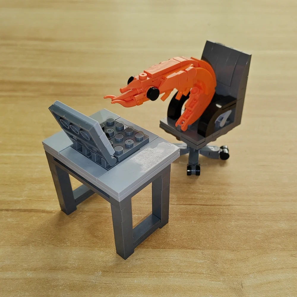 MOC Bouwsteen Garnalen Model Beeldjes Puzzelmontage Jongens en meisjes Willekeurig mengen Internet Beroemdheid Creatieve geschenken