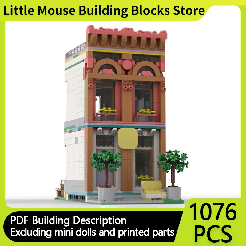 

Street View Model MOC Building Bricks City Center Shopping Store Modular Technology Gifts Holiday Assemble Children Toys Suit