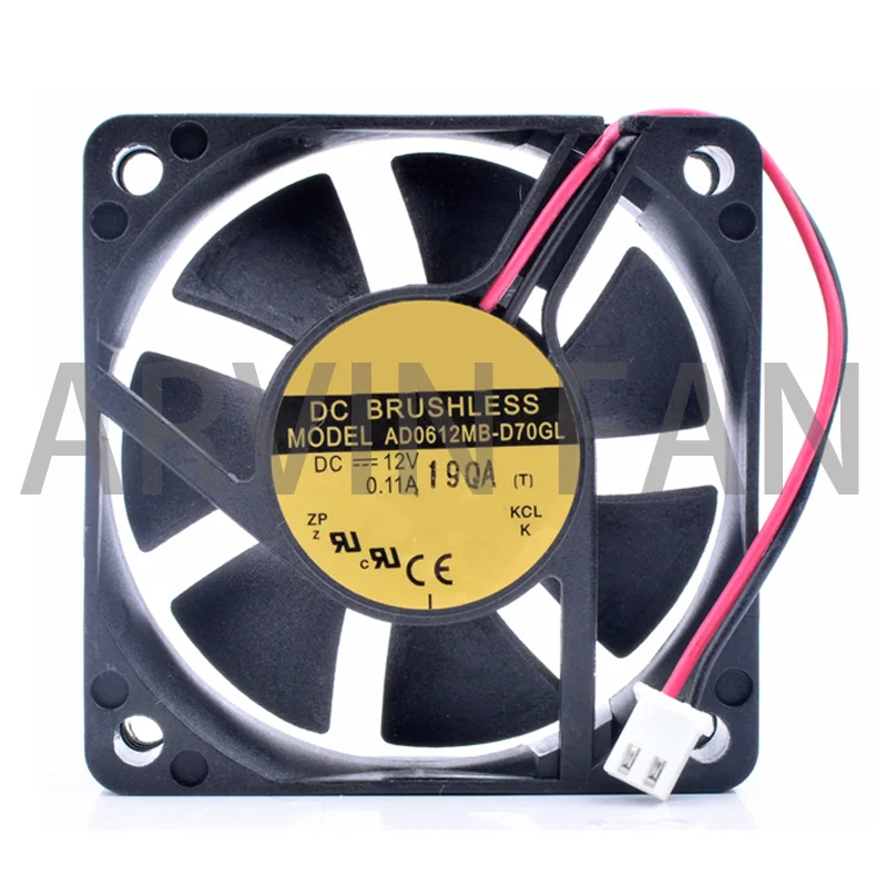 

Brand New Original AD0612MB-D70GL 6cm 6015 12V 0.11A 2pin Power Charger Silent Cooling Fan