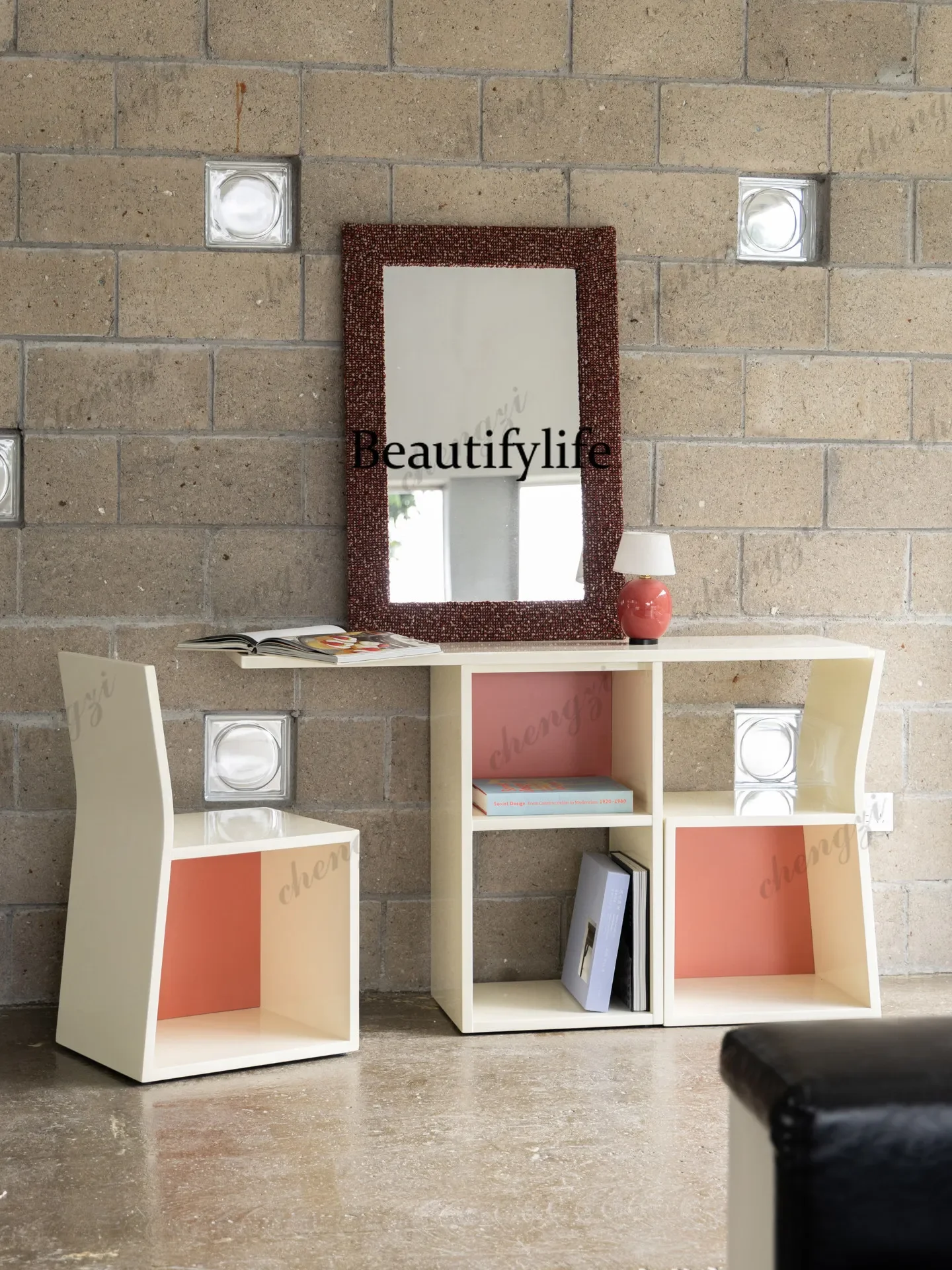 DD182New household combination bookcase group dining table chair side cabinet display stand