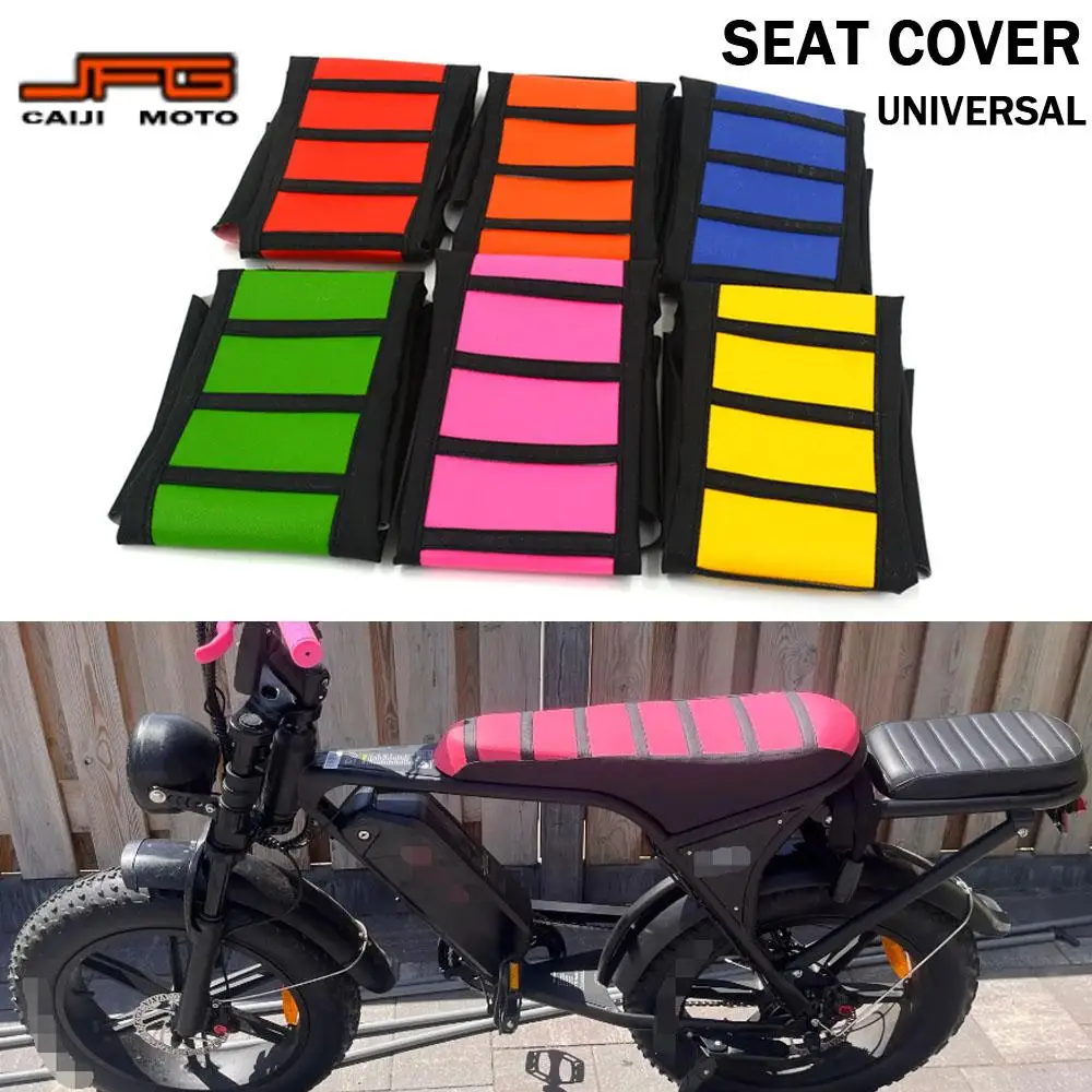 Universal Motorcycle Soft Seat Cover Rubber Fabric Gripper For KTM Honda Yamaha Suzuki Kawasaki EXC SX YZF WRF CR KX KXF RM RMZ