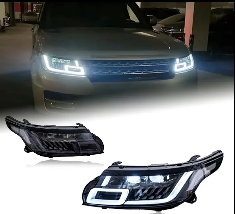 Car Headlight Assembly For Land Range Rover Sport 2014-2018 Upgrade Modified TO NEW Dynamic Turn Signal LED Headlight