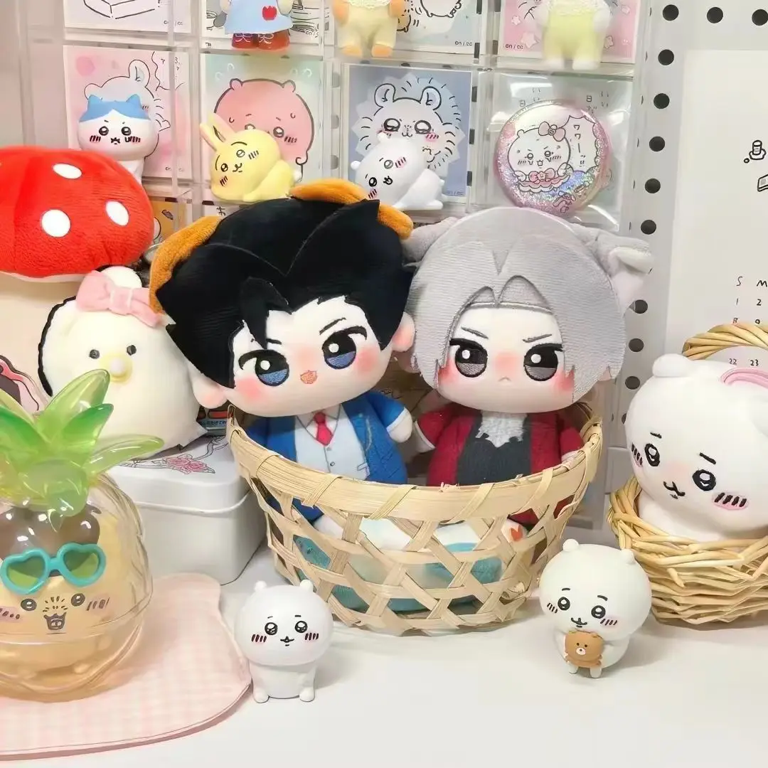 Peluche Ace Attorney 10 cm - Phoenix Wright & Miles Edgeworth, poupée en coton rembourrée, porte-clés, cadeau