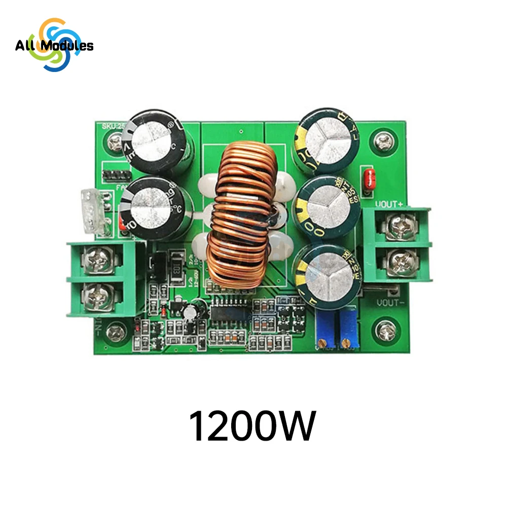 1200W DC-DC Boost Converter 10V-36V To 12V-80V 20A Step Up Power Supply Module Adjustable Constant Current Voltage