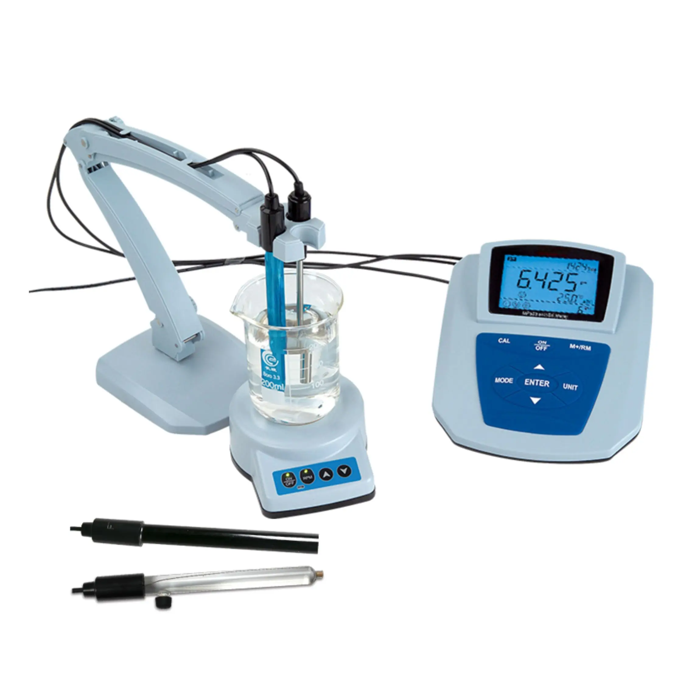 Benchtop Fluoride Meter with Ion-Selective F- Electrode and Speed-Adjustable Stirrer for Accurate Fluoride Concentration Testing