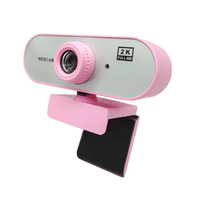 USB HD 2K Webcam with Microphone Autofocus Computer Camera for PC Laptop