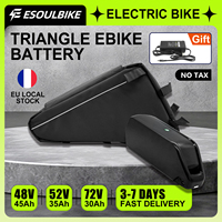 ESOULBIKE Polly 48V 25AH Ebike Battery Down tube 52V 72V Triangle Electric Lithium Battery Original 2170018650 Cell for Bafang