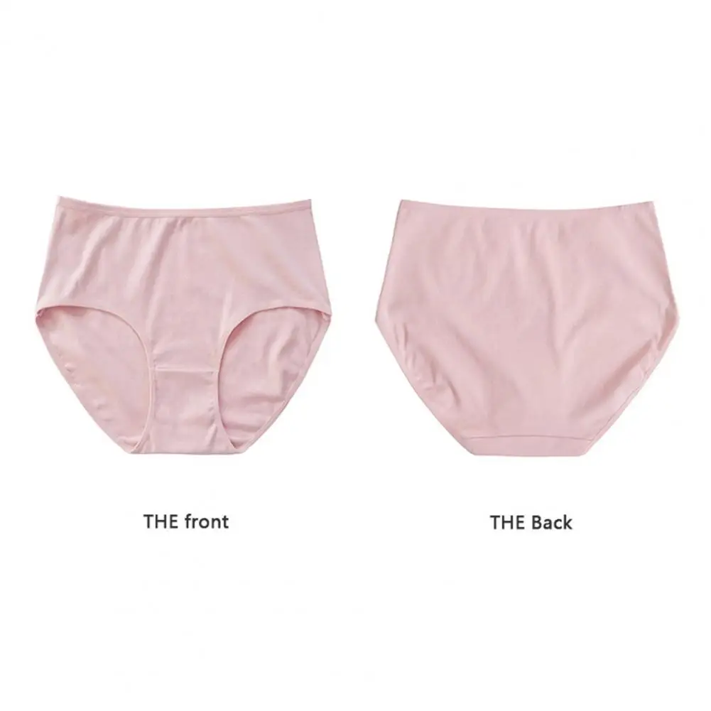 Ropa interior fácil de limpiar, calzoncillos de algodón de cintura alta para mujer, ropa interior suave de cobertura total para uso diario sin costuras para mujer