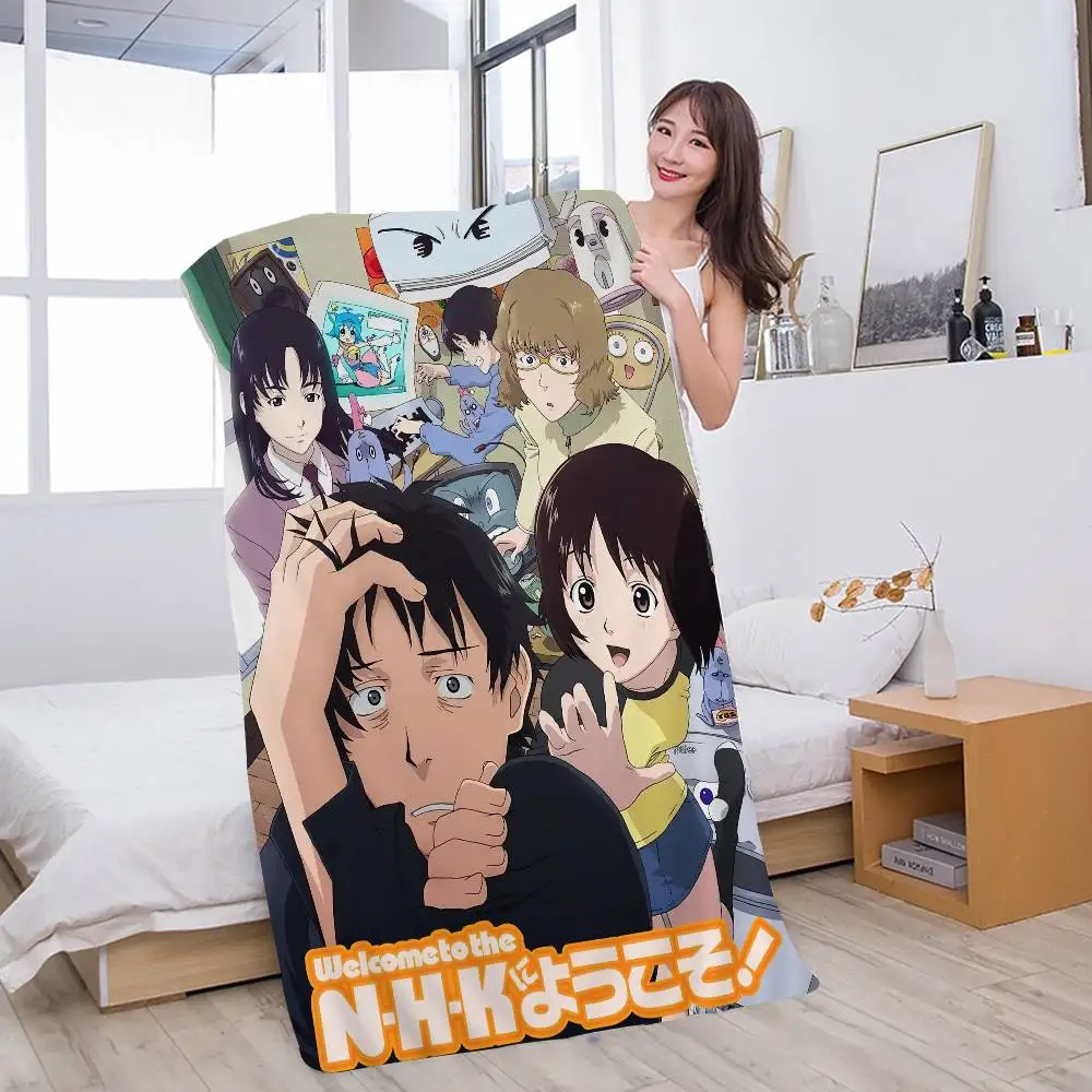 Anime Welcome To The NHK! Microfiber Beach Towel Absorbent Quick Dry Soft Yoga Swimming Resort Mountain Climbing Towel