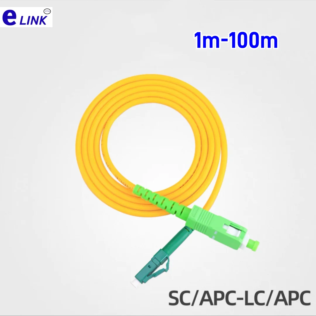 

optical patch cord singlemode SCAPC-LCAPC 1m 5m 10m 50m 100m simplex SM 30m 20m SCAPC fiber jumper G652D free shippment ELINK