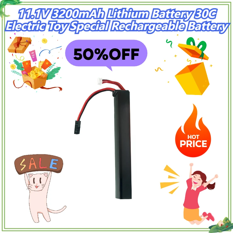 

11.1V 3200mAh Lithium Battery 30C Electric Toy Special Rechargeable Battery
