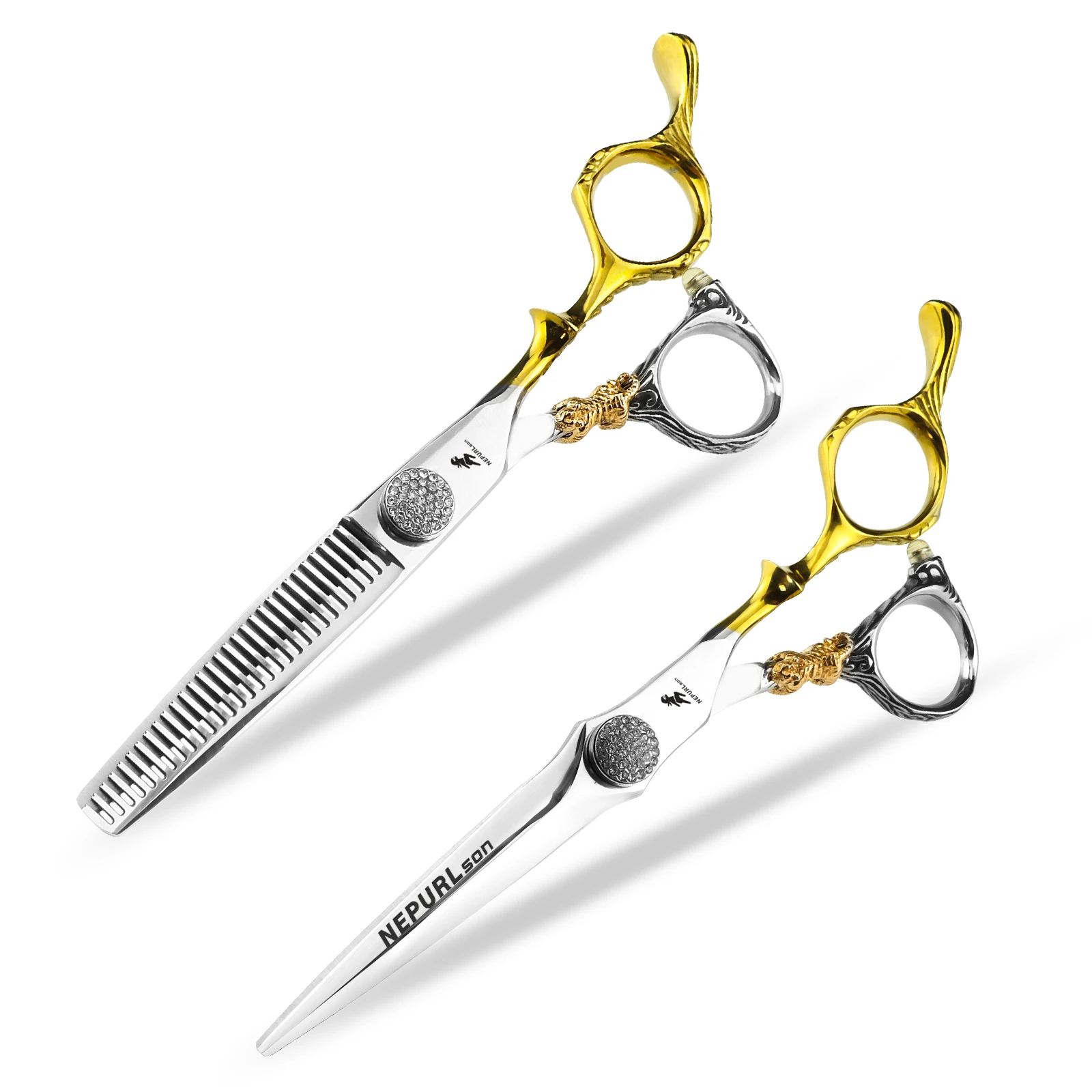 NEPURLSON Hair Scissors VG10 Steel, 6.0inch Hand Made Sharp Scissors Cutting Scissors Hairdressing Shears Barber Scissors